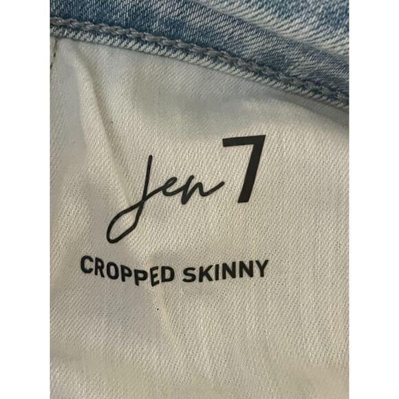 Jen7 Womens Denim High Rise Cropped Skinny Jeans Light Wash Pockets Size 20 Blue - Picture 4 of 8